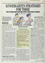 Better Homes & Gardens April 1988 Magazine Article: KINDERGARTEN STRATEGIES FOR TODAY