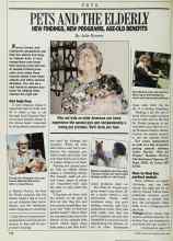 Better Homes & Gardens April 1988 Magazine Article: PETS AND THE ELDERLY
