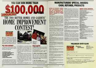 Better Homes & Gardens April 1988 Magazine Article: THE 1988 BETTER HOMES AND GARDENS HOME IMPROVEMENT CONTEST!