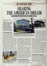 Better Homes & Gardens May 1988 Magazine Article: SHARING THE AMERICAN DREAM