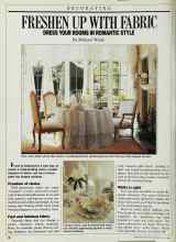 Better Homes & Gardens July 1988 Magazine Article: FRESHEN UP WITH FABRIC DRESS YOUR ROOMS IN ROMANTIC STYLE