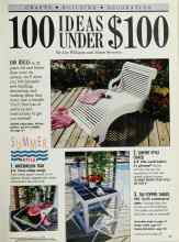 Better Homes & Gardens July 1988 Magazine Article: 100 IDEAS UNDER $100