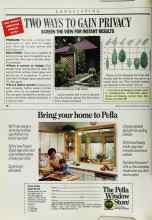 Better Homes & Gardens August 1988 Magazine Article: TWO WAYS TO GAIN PRIVACY