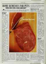Better Homes & Gardens August 1988 Magazine Article: HOME REMEDIES FOR PETS