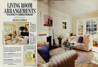 Better Homes & Gardens September 1988 Magazine Article: LIVING ROOM ARRANGEMENTS