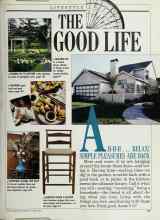 Better Homes & Gardens October 1988 Magazine Article: THE GOOD LIFE