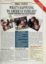 Better Homes & Gardens November 1988 Magazine Article: WHAT'S HAPPENING TO AMERICAN FAMILIES?