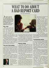 Better Homes & Gardens November 1988 Magazine Article: WHAT TO DO ABOUT A BAD REPORT CARD