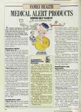 Better Homes & Gardens November 1988 Magazine Article: MEDICAL ALERT PRODUCTS