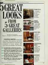 Better Homes & Gardens November 1988 Magazine Article: 5 GREAT LOOKS FROM 5 GREAT GALLERIES