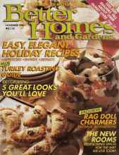 Better Homes & Gardens November 1988 Magazine Cover