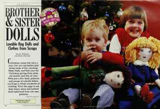 Better Homes & Gardens November 1988 Magazine Article: BROTHER & SISTER DOLLS