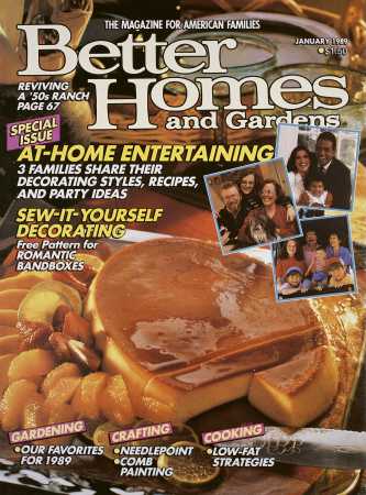 Better Homes & Gardens January 1989 Magazine Cover