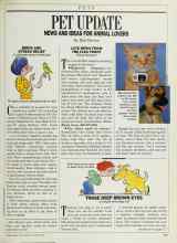 Better Homes & Gardens January 1989 Magazine Article: PET UPDATE