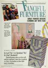 Better Homes & Gardens February 1989 Magazine Article: FANCIFUL FURNITURE