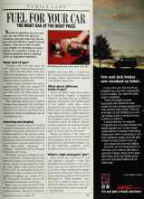 Better Homes & Gardens February 1989 Magazine Article: FUEL FOR YOUR CAR