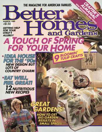 Better Homes & Gardens March 1989 Magazine Cover