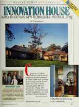 Better Homes & Gardens March 1989 Magazine Article: INNOVATION HOUSE