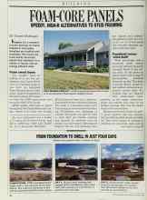 Better Homes & Gardens March 1989 Magazine Article: FOAM-CORE PANELS