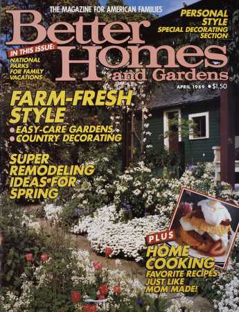 Better Homes & Gardens April 1989 Magazine Cover