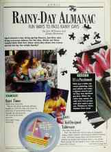Better Homes & Gardens April 1989 Magazine Article: RAINY-DAY ALMANAC