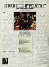 Better Homes & Gardens April 1989 Magazine Article: IS YOUR CHILD HYPERACTIVE?
