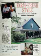 Better Homes & Gardens April 1989 Magazine Article: FARM-FRESH STYLE