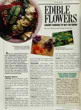 Better Homes & Gardens April 1989 Magazine Article: EDIBLE FLOWERS
