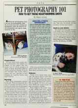 Better Homes & Gardens April 1989 Magazine Article: PET PHOTOGRAPHY 101