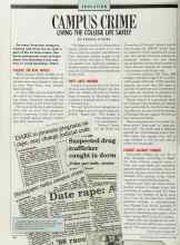 Better Homes & Gardens May 1989 Magazine Article: CAMPUS CRIME