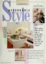 Better Homes & Gardens May 1989 Magazine Article: AFFORDABLE Style