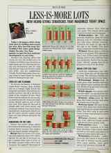 Better Homes & Gardens May 1989 Magazine Article: LESS-IS-MORE LOTS