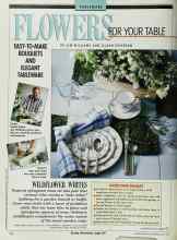 Better Homes & Gardens May 1989 Magazine Article: FLOWERS FOR YOUR TABLE