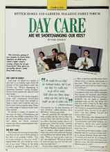 Better Homes & Gardens June 1989 Magazine Article: DAY CARE