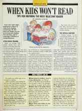 Better Homes & Gardens June 1989 Magazine Article: WHEN KIDS WON'T READ