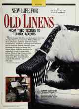 Better Homes & Gardens June 1989 Magazine Article: NEW LIFE FOR OLD LINENS