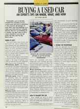 Better Homes & Gardens June 1989 Magazine Article: BUYING A USED CAR