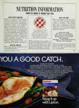 Better Homes & Gardens July 1989 Magazine Article: NUTRITION INFORMATION