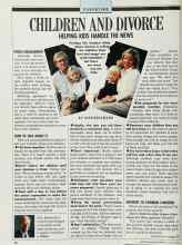 Better Homes & Gardens August 1989 Magazine Article: CHILDREN AND DIVORCE