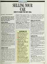 Better Homes & Gardens August 1989 Magazine Article: SELLING YOUR CAR