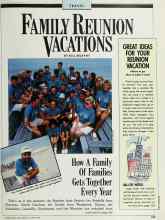 Better Homes & Gardens August 1989 Magazine Article: FAMILY REUNION VACATIONS