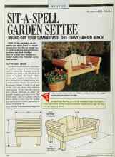 Better Homes & Gardens August 1989 Magazine Article: SIT-A-SPELL GARDEN SETTEE