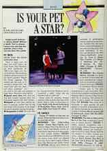 Better Homes & Gardens August 1989 Magazine Article: IS YOUR PET A STAR?