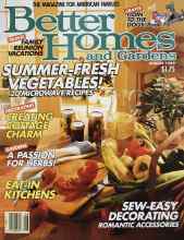 Better Homes & Gardens August 1989 Magazine Cover