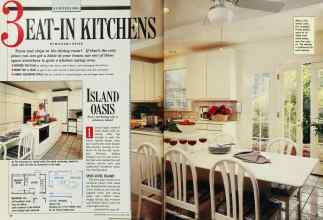 Better Homes & Gardens August 1989 Magazine Article: 3 EAT-IN KITCHENS