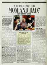 Better Homes & Gardens October 1989 Magazine Article: WHO WILL CARE FOR MOM AND DAD?
