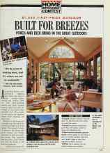 Better Homes & Gardens October 1989 Magazine Article: $1,000 FIRST-PRIZE OUTDOOR