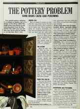 Better Homes & Gardens October 1989 Magazine Article: THE POTTERY PROBLEM
