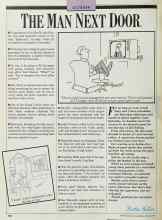 Better Homes & Gardens October 1989 Magazine Article: THE MAN NEXT DOOR