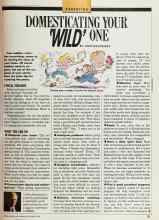 Better Homes & Gardens November 1989 Magazine Article: DOMESTICATING YOUR 'WILD' ONE
